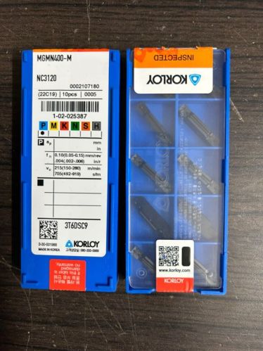 Grey Polished MGMN400-M Korloy Carbide Inserts