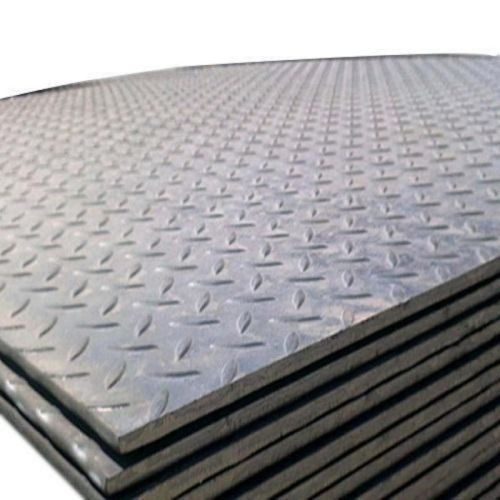 Grey Stainless Steel Chequered Plates, Technics : Cold Drawn, Extruded