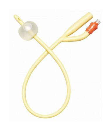 Yellow Rubber 8 FR Foley Catheter, For Surgical Use/ Hospital/ Clinic