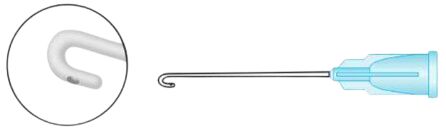 J Shaped Cannula, Size : 19mm, Hook: 2.75mm X 2.5mm Wide