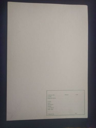 Polished Paper+cotten Herbarium Sheet, For Laboratory Use, Feature : Fine Finish, High Durability, Longer Functional Life