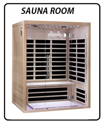 3 Person Infrared Sauna Room Cabin, For Salon, Spa, Technics : Conventional Heating, Touch Screen Controlled