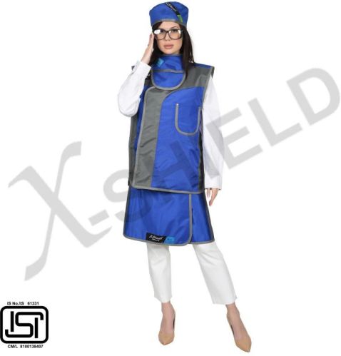 Blue X-shield Jacket Skirt Lead Apron, For Clinic, Hospital, Gender : Female, Male