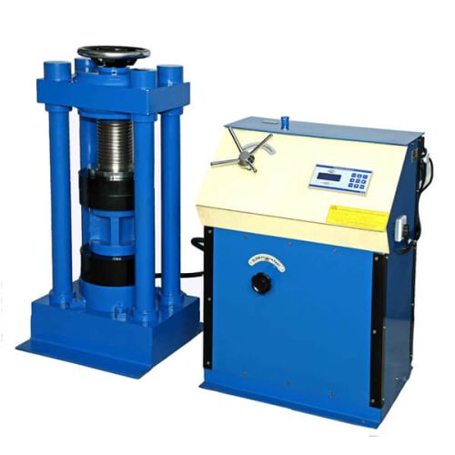 Blue Automatic 150Kn Electrically Operated Compression Testing Machine