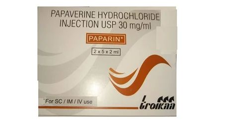 Liquid Paparin Injection, For Erectile Dysfunction, Packaging Size : 2x5x2ml