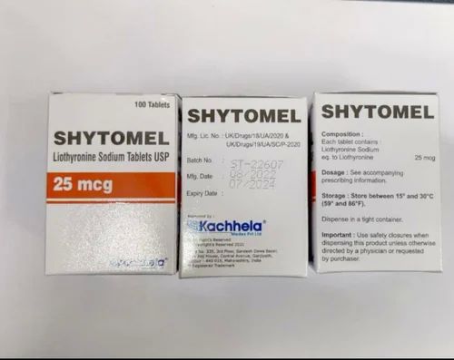 Shytomel 25mcg Tablets, Packaging Type : Plastic Bottle