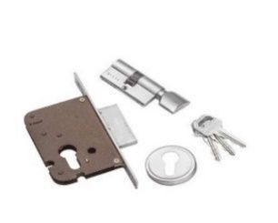 Chrome Plated Stainless Steel Dead Lock, For Main Door, Glass Doors, Cabinets, Width : 70mm, 80mm