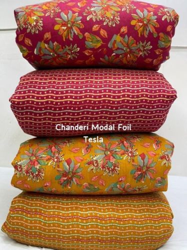 Fabrics Mall Chanderi Modal Foil Print, Packaging Type : Than