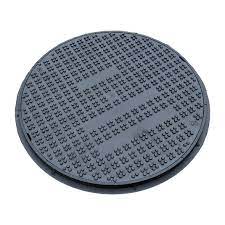 Black FRP Circular Manhole Cover, Shape : Round