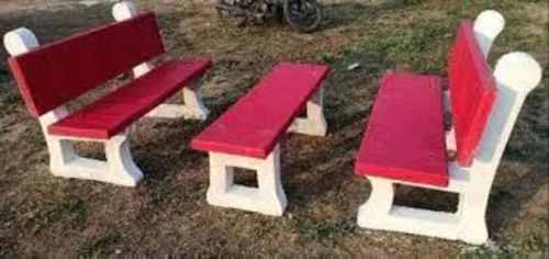 Red White Rectangular RCC Garden Chair Table Set, Feature : High Strength, Corrosion Proof