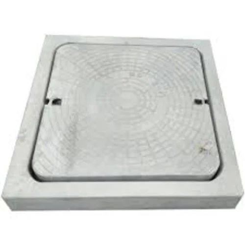 Grey FRP Rectangular Manhole Cover, For Construction