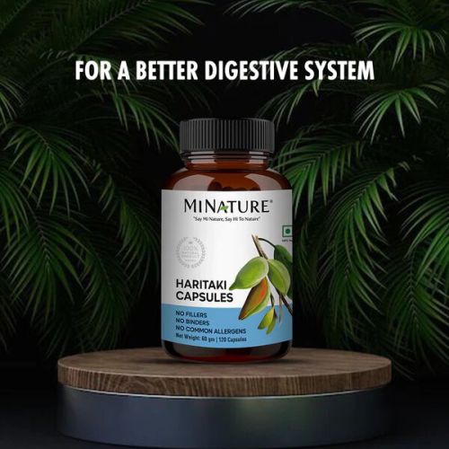Natural Detoxifier Organic Haritaki Capsules, Certification : ISO 22716