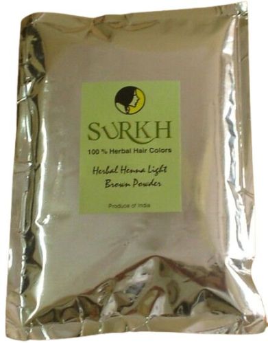 Brown Surkh Herbal Hair Color Powder, For Parlour, Personal, Packaging Type : Plastic Packet