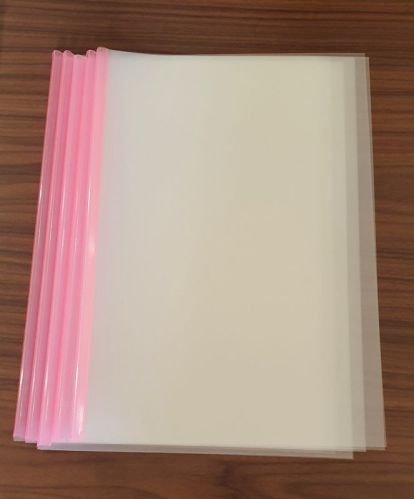 Plastic Stick File Folder, For Office, School, College Etc., Color : Transparent