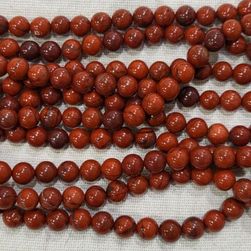 Red Jasper 8mm Round Stone Beads