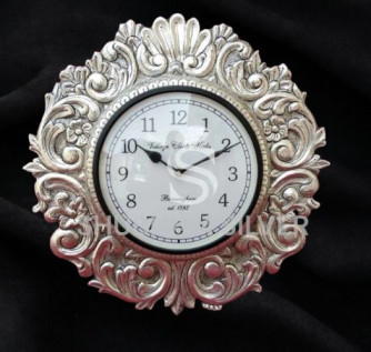 Silver Clock, For Home, Office, Decoration, Display Type : Analog