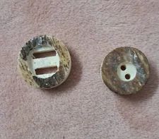 Multicolor Horn Bone Button, Shape : Round