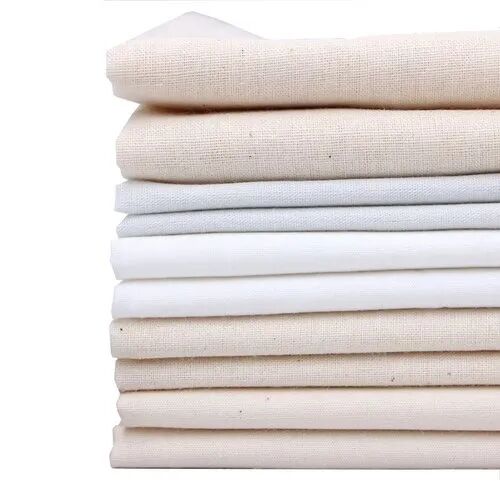 Plain Cotton White Bleached Fabric, Width : 44 - 45 Inch