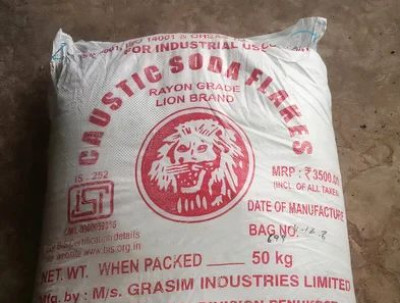 GRASIM Caustic Soda Flakes, Packaging Type : Plasic Bag, Packaging Size : 50 Kgs. for Industrial