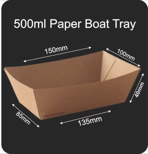 500 Ml Paper Boat Tray, Technics : Machine Made