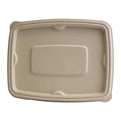 Brown Rectangle 90 Mm Bagasse Container Lids