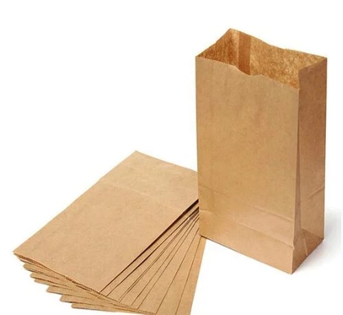 Plain Brown Paper Grocery Bags, Technics : Machine Made