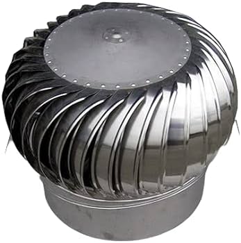 Round Stainlees Steel Air Turbo Ventilator, For Industrial Use, Color : Silver