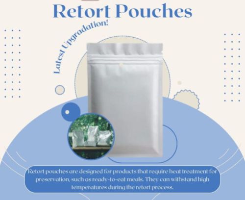 Laminated Polyester Retort Pouches, Color : Transparent