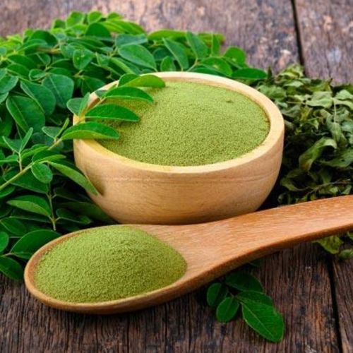 Green Natural Moringa Powder, For Medicines Products, Cosmetics, Style : Dried