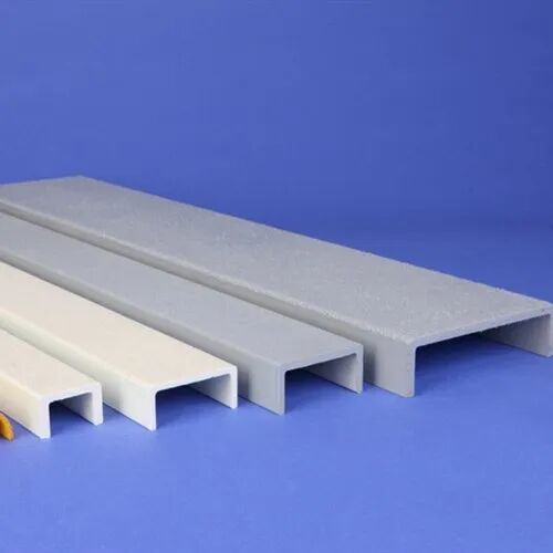 Grey Rectangular FRP C Section Channel, For Industrial Use, Feature : Fine Finished, High Strength
