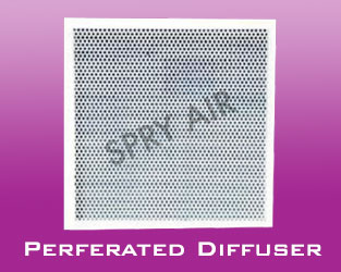 Spray Air Square Aluminum Perforated Diffuser, For Industrial, Feature : Fine Finishing, Long Life