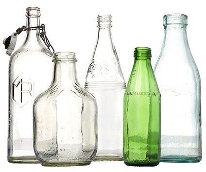 Round Empty Customized Glass Bottles