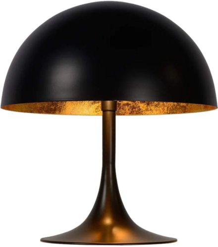 Round Mushroom Black Coated Table Lamp, For Restaurant, Hotel, Home, Feature : Stylish Look