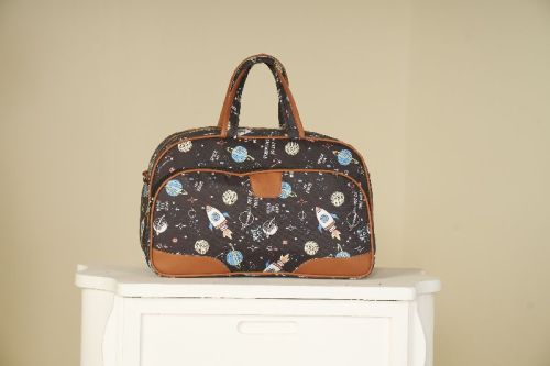 Printed Raxine Flyit Travelling Duffle Bag, Color : Brown, Black