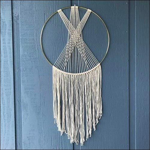 White Cotton Wall Hanging Tassel Fringe, For Decoration, Style Type : Handmade