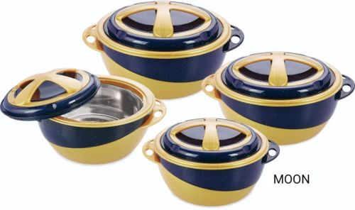 Round Polished Plastic Moon Casserole Set, Size : Standard