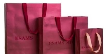 Fancy Maroon Printed Paper Bag, For Shopping, Household