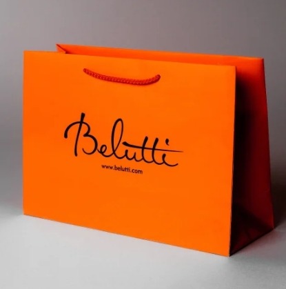 Orange Stylish Printed Paper Bag, For Shopping, Household