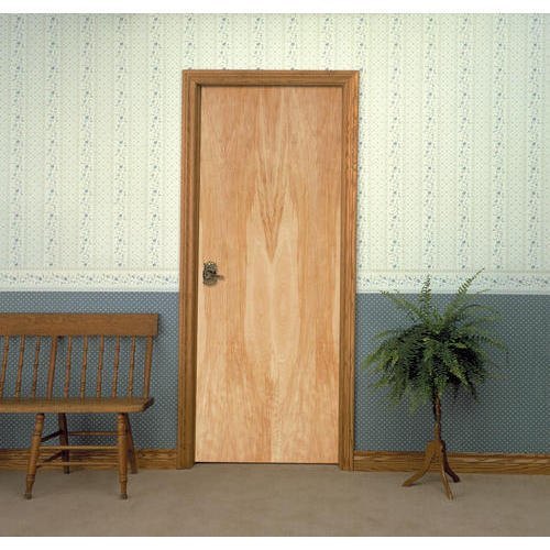 Brown Swing Plain Polished Wooden Flush Door, For Home, Kitchen, Office, Cabin, Position : Interior