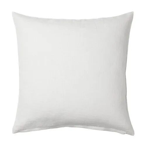 Square White Plain Cotton Cushion, For Hotel, Home, Size : 16x16inch