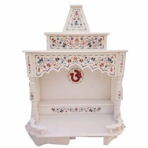 Printed Designer Marble Temple, For Workshop, Color : White