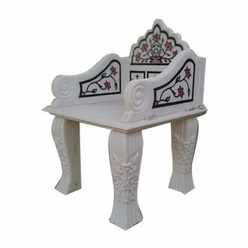 Polished Marble Single Sofa, Color : White