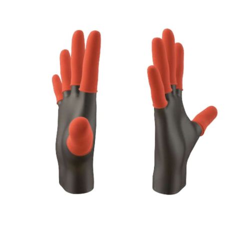 Orange Surgical Rubber Finger Coats, Size : Customized Size