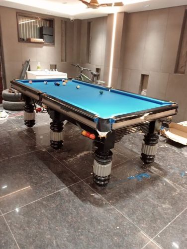Plain Polished Wooden Indian Slate Billiard Pool Table For Playing Snookers