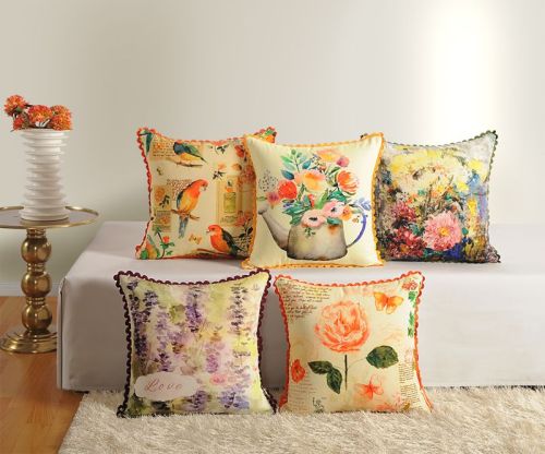 Printed Cotton Decorative Bed Cushions, For Hotel, Home, Feature : Unique Designs, Impeccable Finish