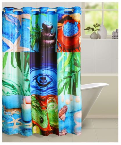 Digital Print Bathroom Shower Curtain, Feature : Anti-Wrinkle, Easily Washable, Impeccable Finish