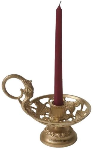 Polished Aluminium Casted Candle Holder, Packaging Type : Carton Box