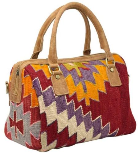 Shahar Rugs Wool Hand Woven Kilim Handbags For Office, School, Party, Daily