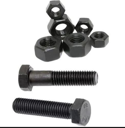 Black SAHAS HEXAGON Round Mild Steel Bolt, For Fittings, Feature : High Tensile, High Quality