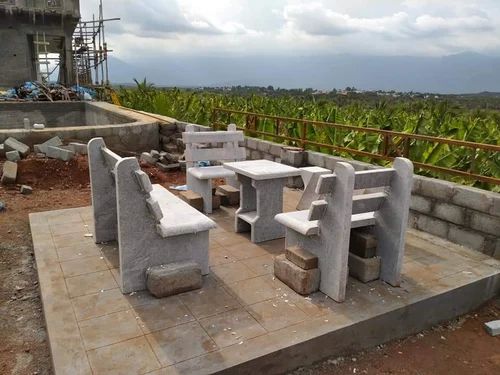 Grey Polished Granite Table Chair Set, For Garden, Feature : High Strength, Corrosion Proof